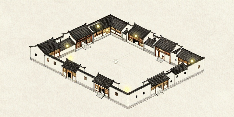 Whole-house feng shui mirror map
